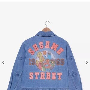 Sesame Street Blue Jean Jacket with Pink Accents
